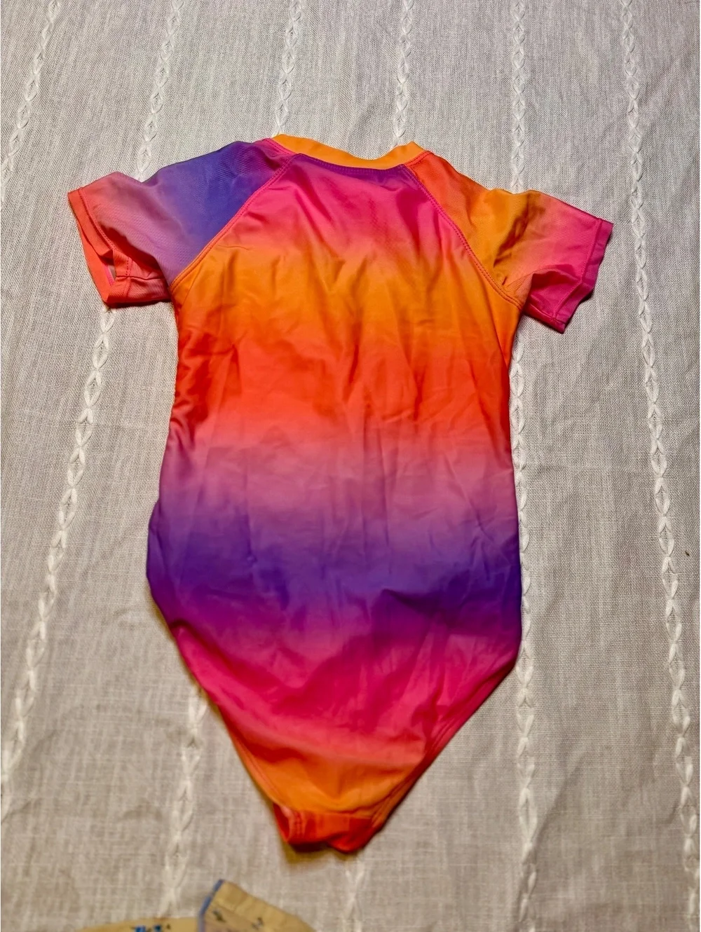 Girls size 7/8 swimsuit with sleeves